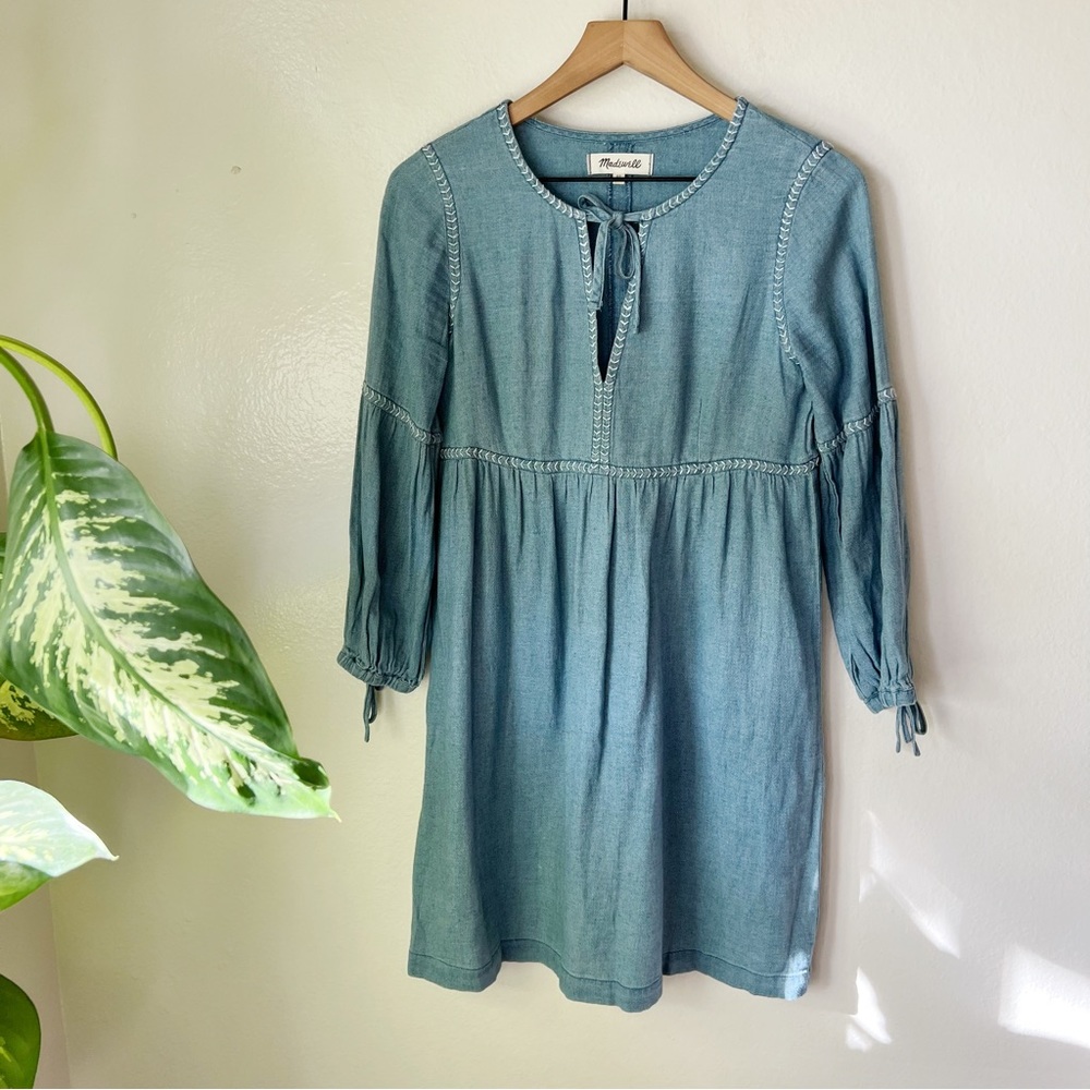 Madewell | Indigo Peasant Dress